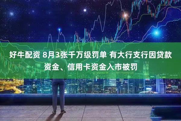 好牛配资 8月3张千万级罚单 有大行支行因贷款资金、信用卡资金入市被罚
